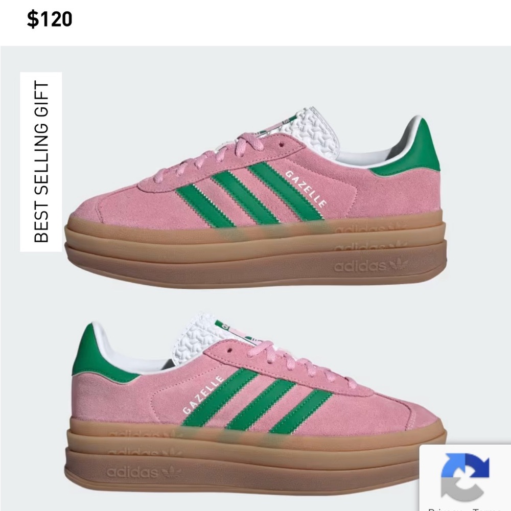 Adidas Gazelle Bold Pink and Green Women's Shoes